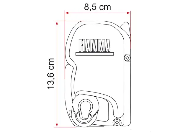 Fiamma veggmarkise F45S 400 cm Hvit / Royal Grey 