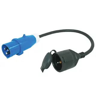 Kabel 50cm hann CEE17 + hunn schuko