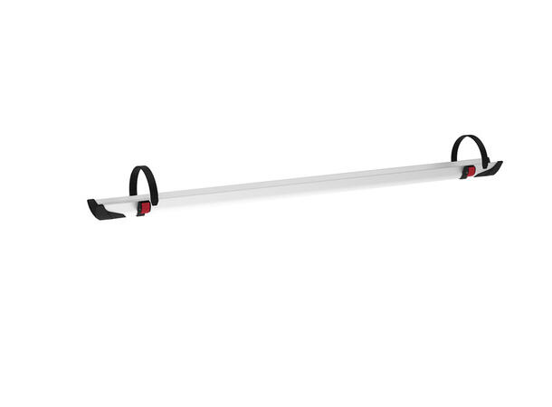 Sykkelskinne Rail Plus - Sølv 128 cm lang 