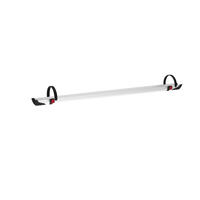 Sykkelskinne Rail Plus - Sølv 128 cm lang