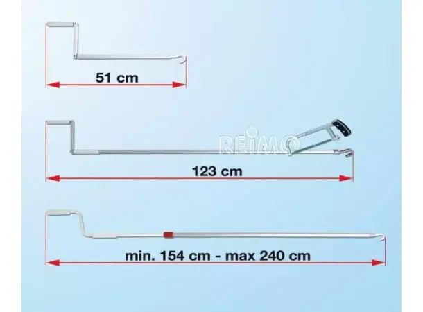 Fiamma håndsveiv 123 cm Til Fiamma F45s 