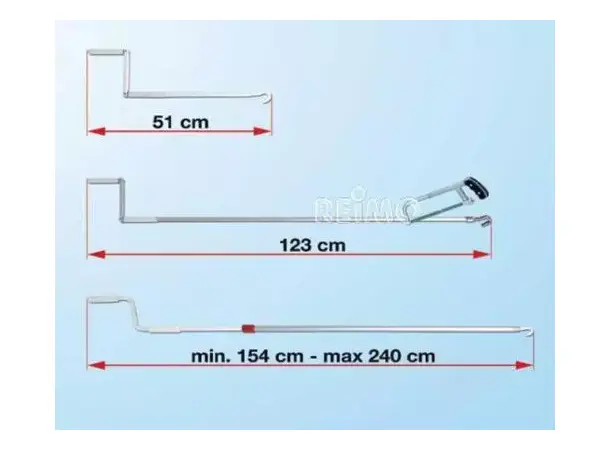 Fiamma håndsveiv 123 cm – Til Fiamma F45s | Caravan.no