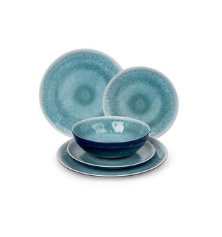 Deep Water - Melamin-servisesett for 4 p 12-delt sett for 4 personer - anbefalt!