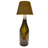 Lampeskjerm m/3trinns lys for vinflaske oppladbar