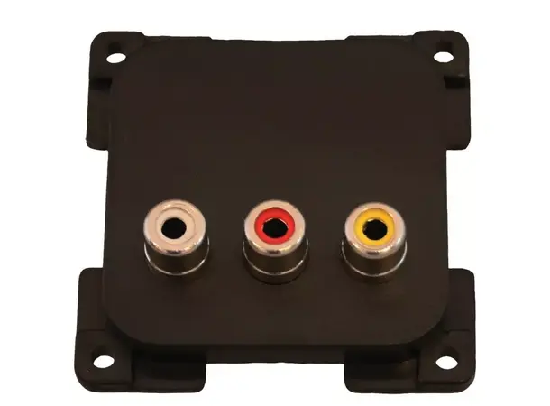 Uttak audio/video C-Line u/ramme sølv 50x50mm 