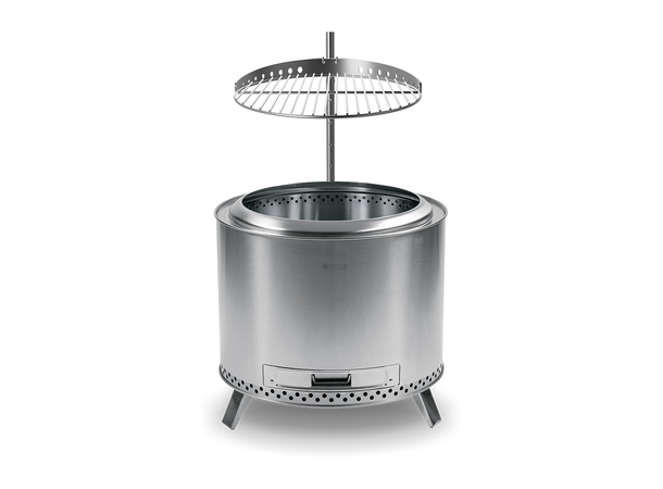 Bålbrenner ELD 50 med grilltårn Rentbrennende bålpanne i rustfritt stål 