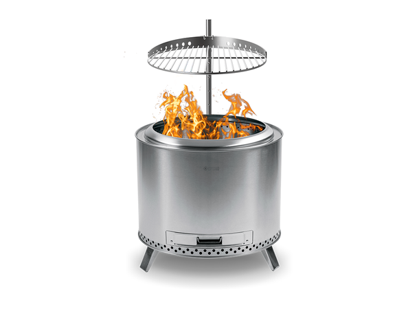 Bålbrenner ELD 50 med grilltårn Rentbrennende bålpanne i rustfritt stål 