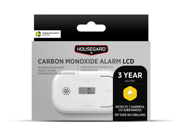 CO-alarm Housegard med LCD Gassalarm? Da trenger du også denne! 