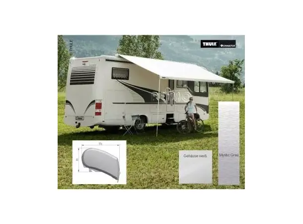 Thule takmarkise 9200 450 cm Mystic grey / Hvit 