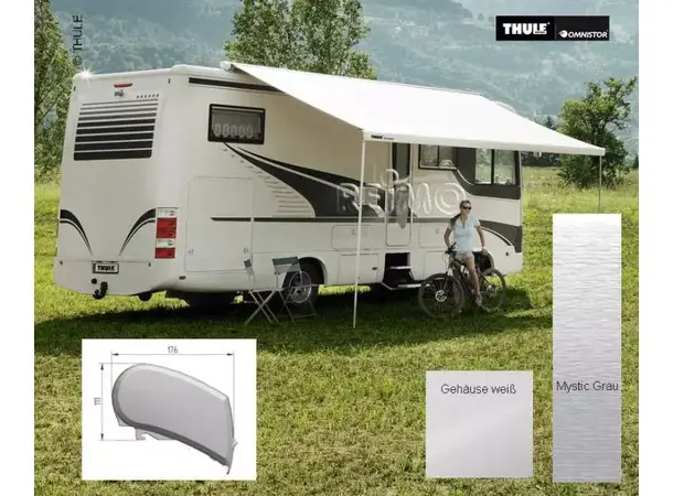 Thule takmarkise 9200 450 cm Mystic grey / Hvit 
