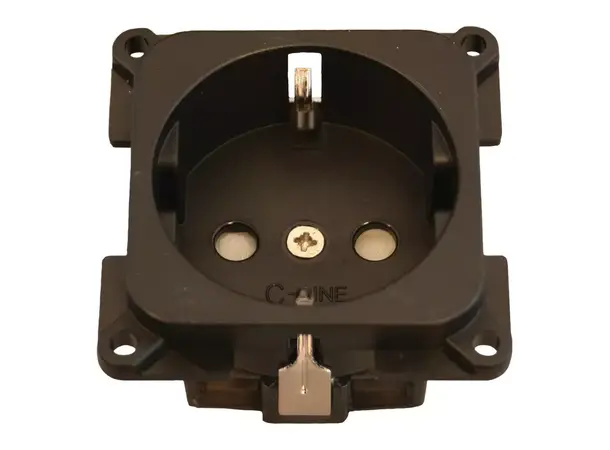 Uttak stikkontakt 230V C-Line hvit u/ramme 50x50mm 