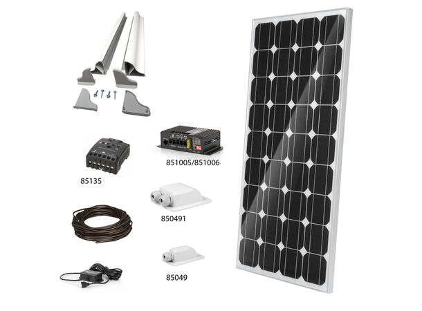 CB Solcelle-komplettsett 115w SLIM MPPT-solar-laderegulator inkludert 