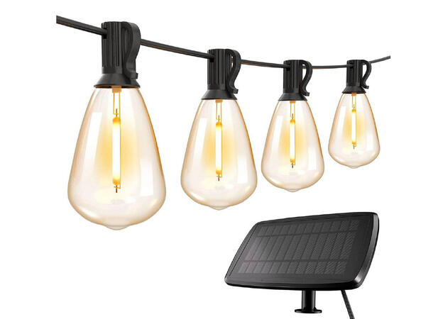 Lyslenke solcelle, 10 LED, oppladbar 