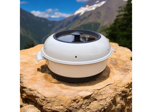 RoadBaker – mobil camping bakeovn Med spesial glasslokk for bedre kontroll 