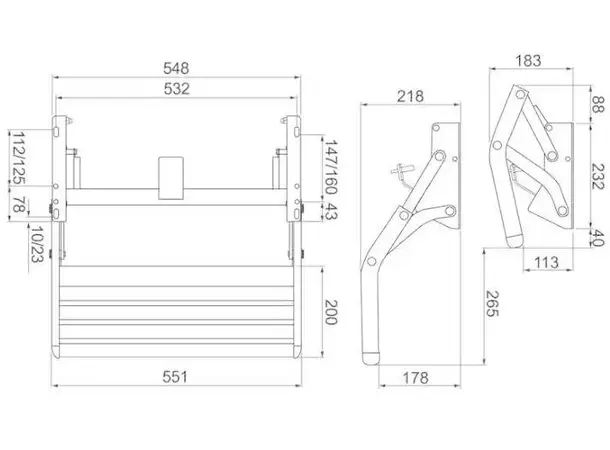 Thule trinn Single Step manuell 550 cm | Caravan.no
