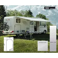 Thule veggmarkise 8000 550 cm Mystic Grey / Hvit