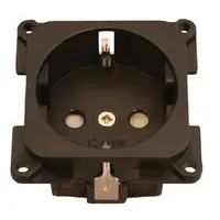 Uttak stikkontakt 230V C-Line sølv u/ramme 50x50mm