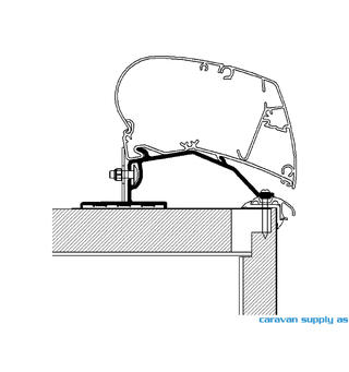 Brakett  til Thule markise i 6/9-serien.