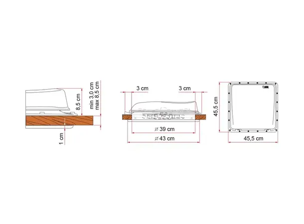 Fiamma Vent Takluke 40x40 cm Crystal 