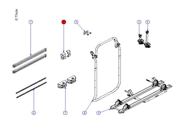 Mounting Rail Endcap 2pcs Bestillingsvare 4-8 uker 