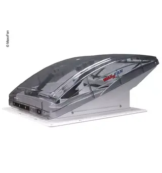 Takventilator maxxfan Deluxe 40x40 cm Sotet klarglass