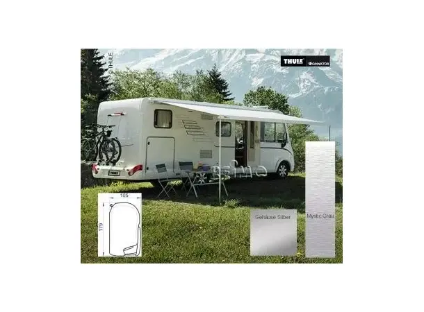 Thule veggmarkise 8000 550 cm Mystic grey / Sølv 