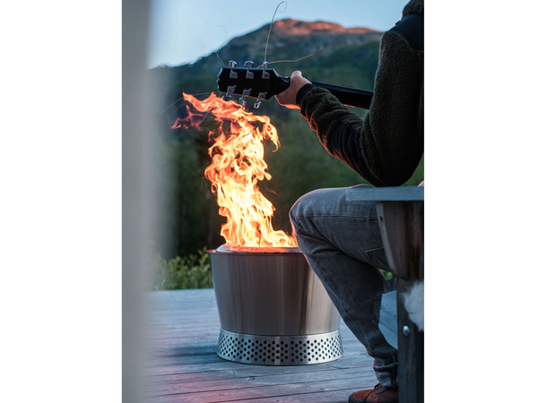 Rentbrennende Bålpanne  Lue 50 Rentbrennende ildsted i rustfritt stål 