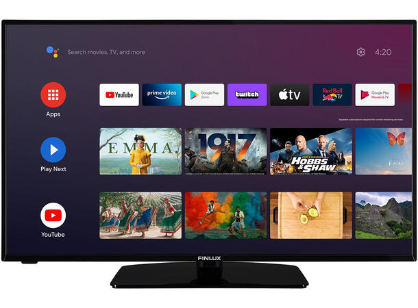 TV Finlux 22" med DVD 12V/230V LED Smart 12V kabel inkludert. Androide 