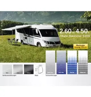 Thule veggmarkise 5200 350 cm Mystic grey / Hvit