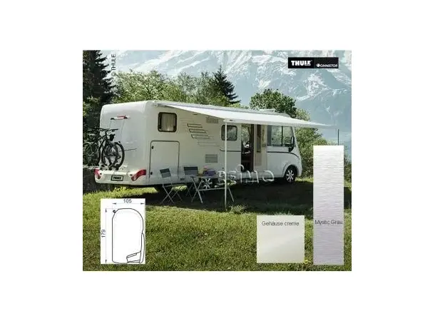 Thule veggmarkise 8000 600 cm Mystic grey / Beige 