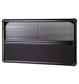 Rullegardin med aluminiumsramme VW T5/T6 sidevindu – hvit innerramme PS!