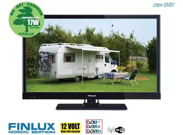 24" Finlux TV 24, 12V, Smart, Android Uten DVD. FMAG-9060 