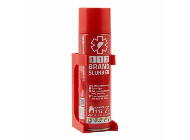 112 Fire Stopper slukkespray 400 ml Nå inkludert veggfeste, brannslukker 