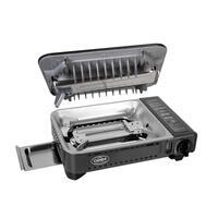 Gasspatron-komfyr med tennsikring Gourme Grillplate med non-stick belegg og avtak