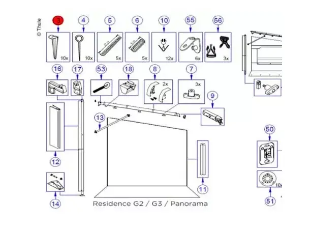Tentpeg Halfround SR 10St | Caravan.no