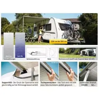 Thule posemarkise 1200 500 cm Mystic grey / Hvit