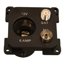 Uttak 12V/antenne/satellitt C-Line u/ramme 50x50mm