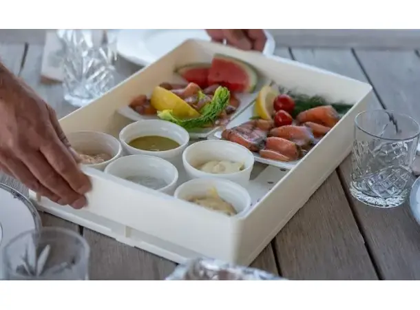 Cooltray serverings og oppbevaringsbrett Med kjøling. 