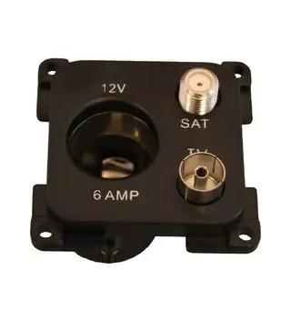 Uttak 12V/antenne/satellitt C-Line u/ramme 50x50mm