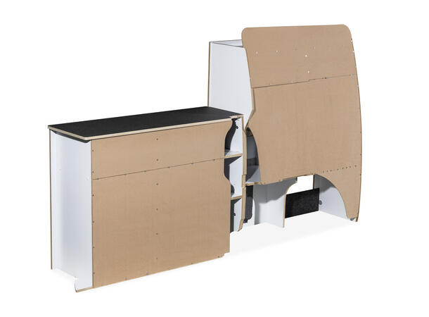 FLATPACK møbelpakke til VW T5/T6/T6.1 med kort akselavstand 