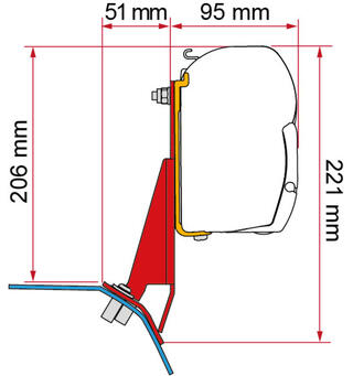 Fiamma adapterkit V710 for F43 og F45