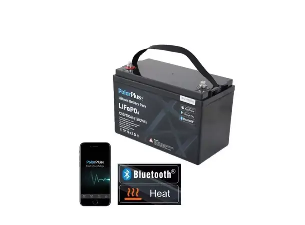 Lithium Batt Polar+ 100AH BMS 150A/150A BT Heat 