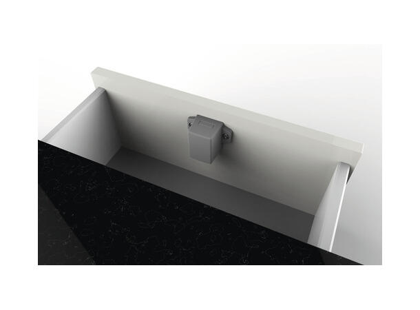 Push-Lock sett rund matt svart 