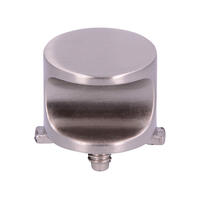 Push-Lock sett rund matt svart 