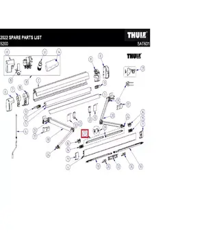 Spennarmsett til 5200 For markisenbredde 300 + 350 cm 301659