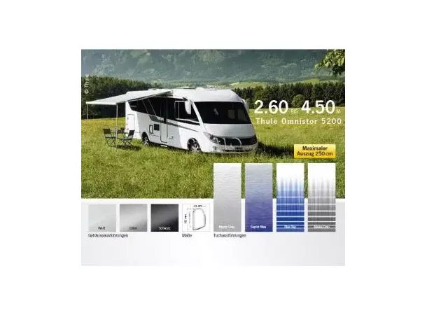 Thule veggmarkise 5200 350 cm Mystic grey / Antrasitt 