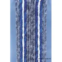 Arisol plysjforheng 56x185 cm grå/blå/hvit