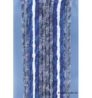 Arisol plysjforheng 56x185 cm grå/blå/hvit