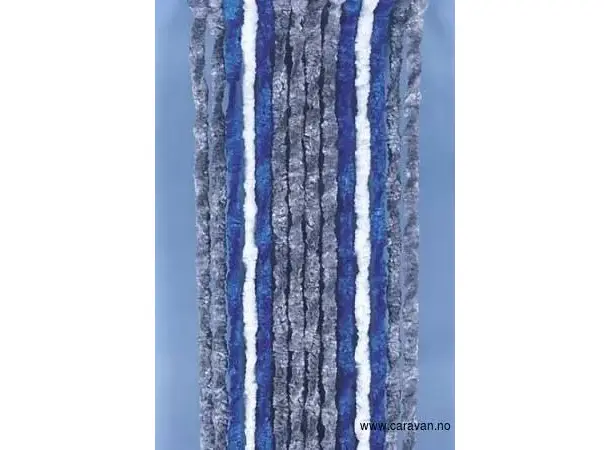 Arisol plysjforheng 56x185 cm grå/blå/hvit 