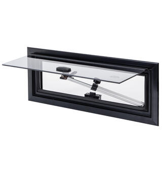 Aluminium vippevindu 460x160 mm Perfekt til alkove